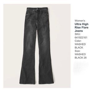 Abercrombie and Fitch Flare Jeans Sz 28